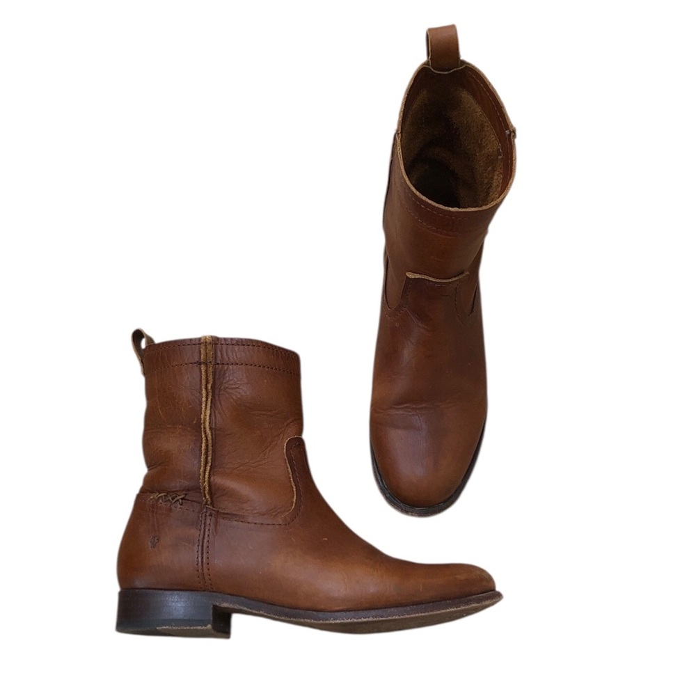 Frye Brown Leather Ankle Boots